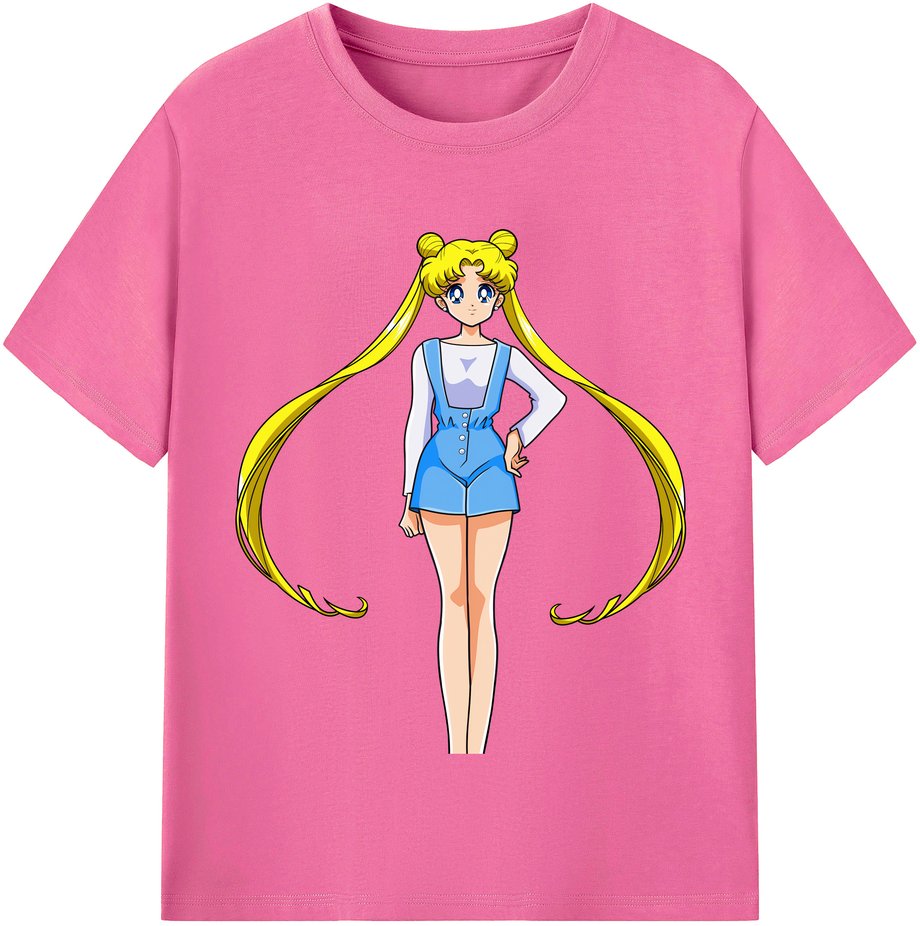 （画像用） 美少女戦士セーラームーン 愛野 美奈子 あいの みなこ Sailor Moon Aino Minako レディースカジュアルプリントTシャツ（綿100％）